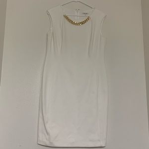 White Calvin Klein dress